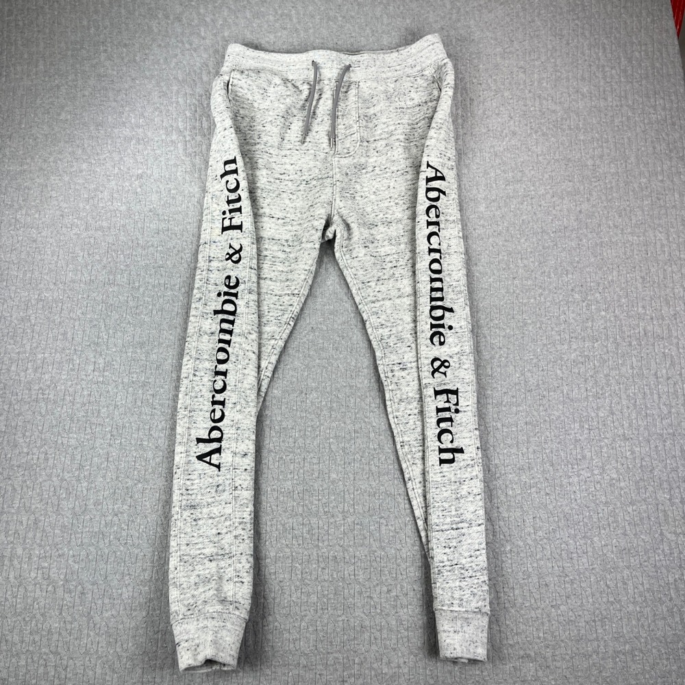 Abercrombie & Fitch Sweatpants XS Gray Soft A&F Fleece Logo Joggers